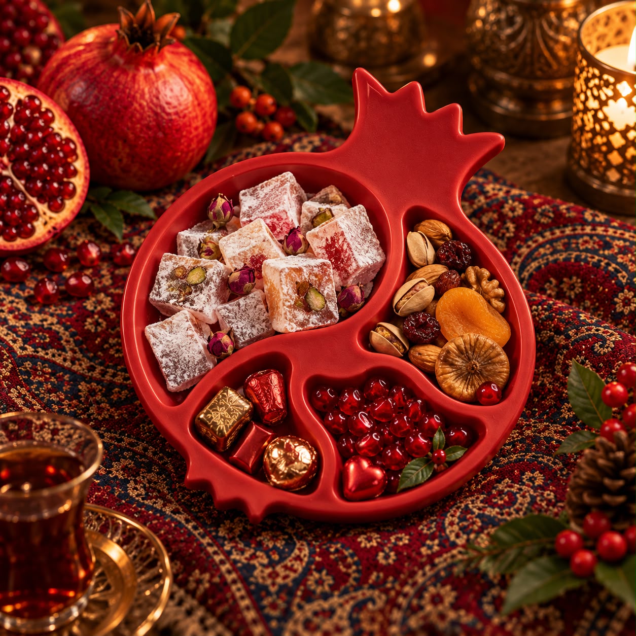 اردو خوری میو استون مدل انار یلدایی قطر۲۰